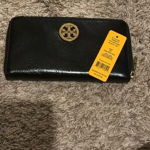 New Tory Burch Black with Gold Hardware